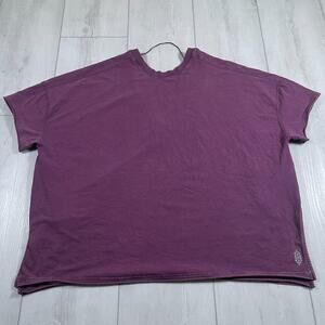 Free People Movement Hot Shot Reversible TOP ONLY Purple Oversized T-Shirt Small